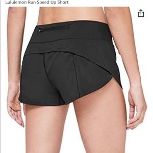 2 pairs - lululemon run speed short black & gray